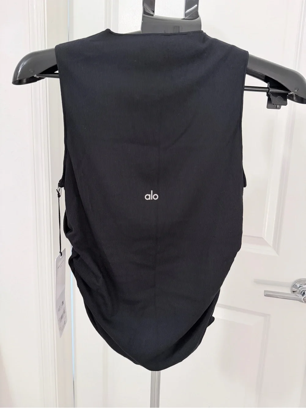 ALO Yoga Black Ribbed Crewneck Tank